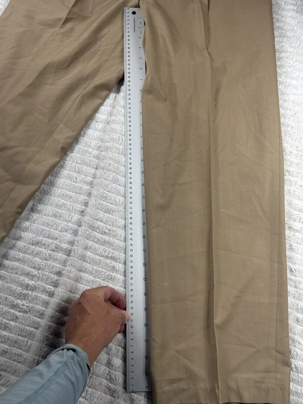 Gucci Men Wool Poly Beige Pants Trousers Size 40 Fits 32x31” France VTG 2001 EUC